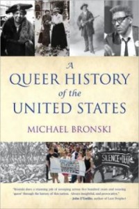 Title says "A Queer History of the United States." Several historical photographs line the top and bottom.