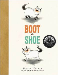 Two illustrated cats facing opposite directions with the title "Boot & Shoe"