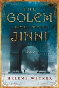 Classical architecture in the blue background with the title "The Golem and the Jinni"