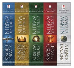 Game of Thrones Books 1-5 book spine image