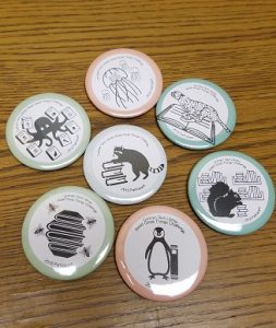 reading mascot buttons