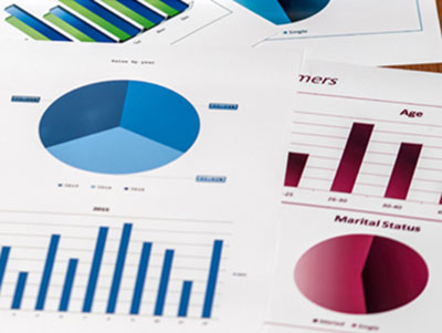 document with charts, tables, and graphs