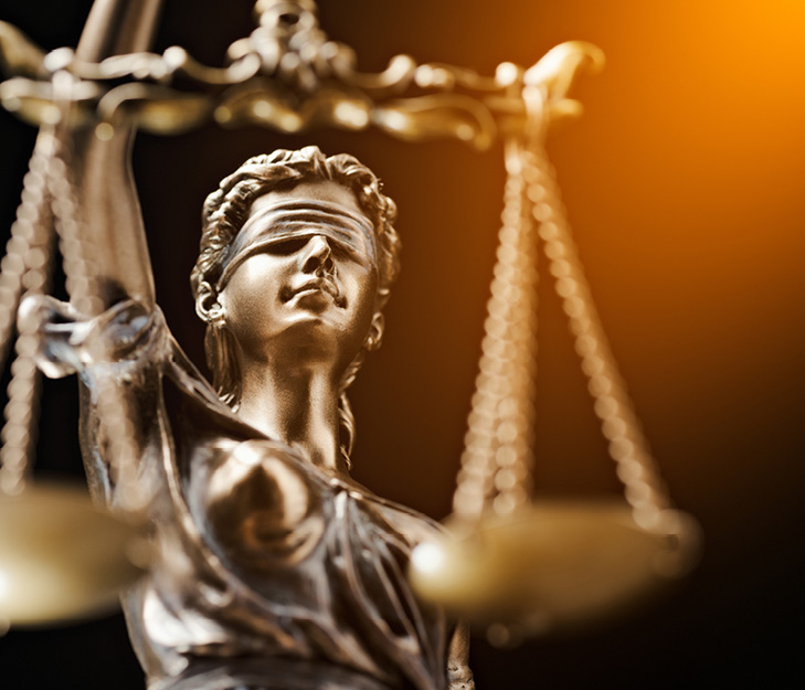 Lady Justice holding the scales of justice