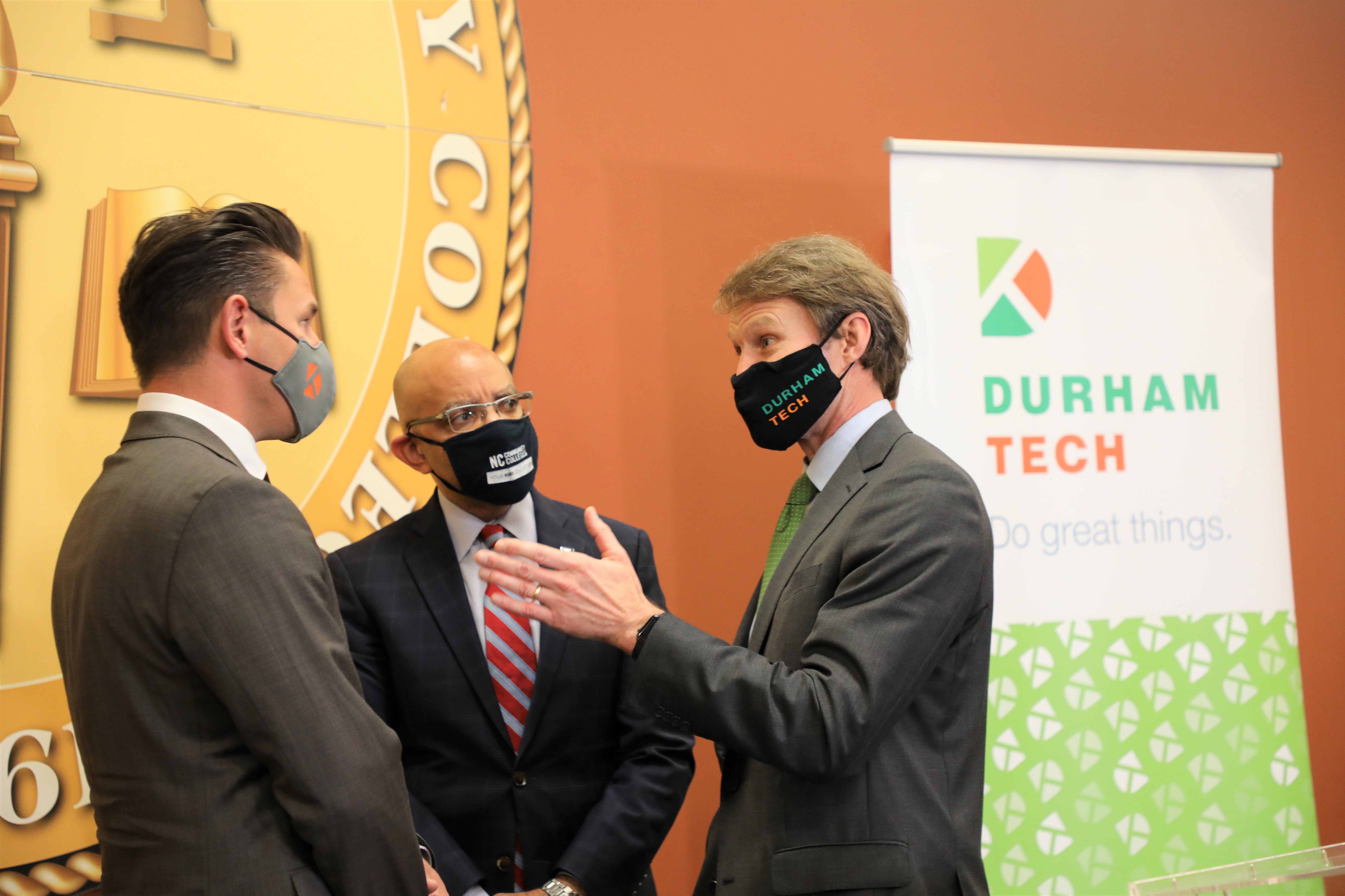 Picture of J.B., President Thomas and Dirk