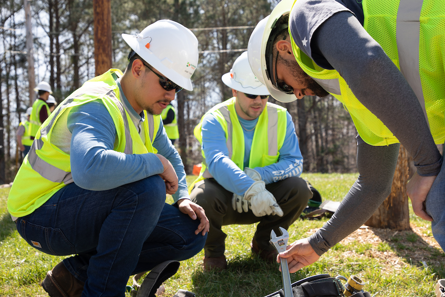 Electric line workers