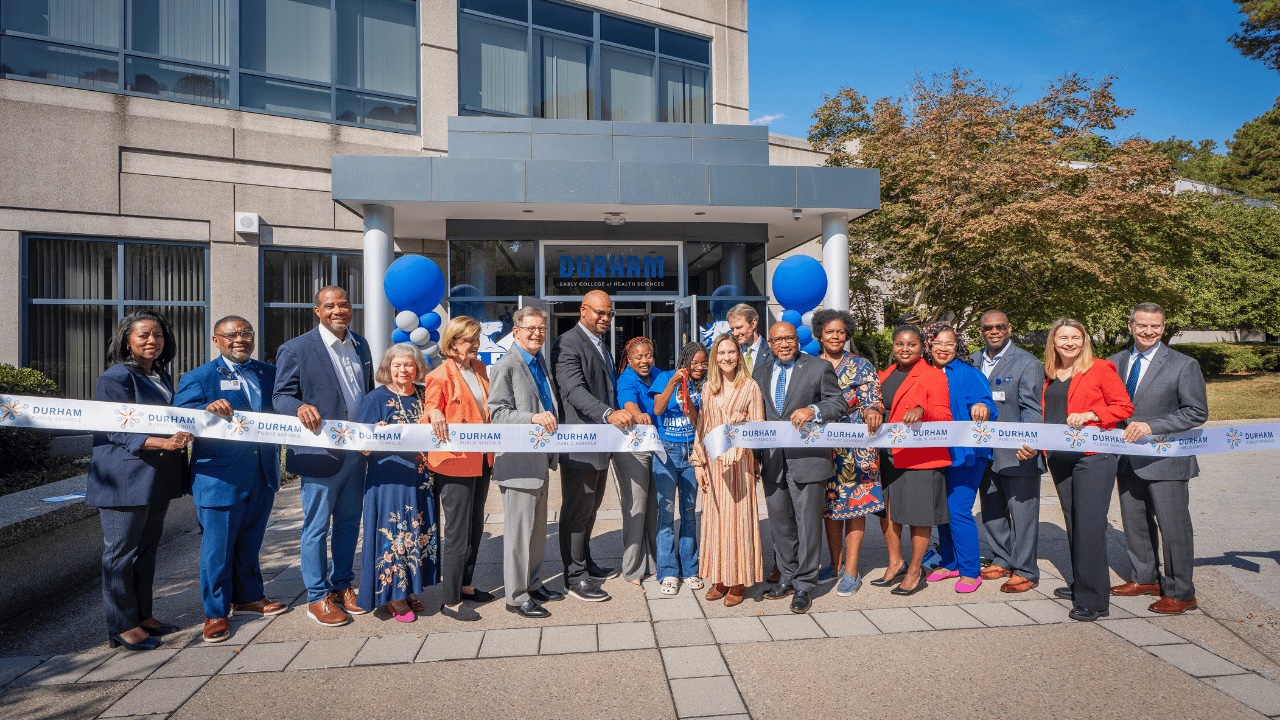 Ribbon cutting at DECHS