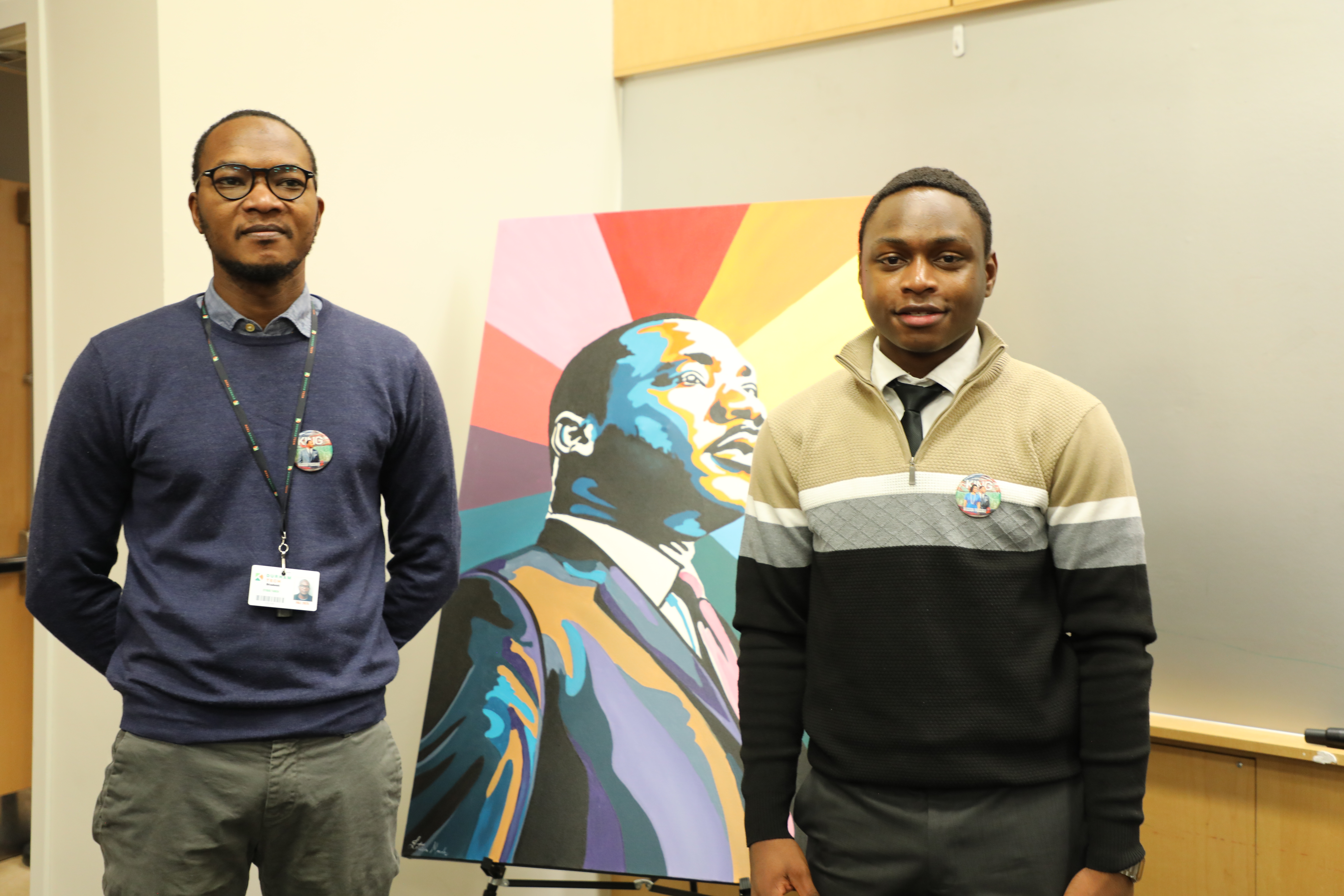 MLK Celebration essay winners Cyrus Tareh and Tayo Leshaodo