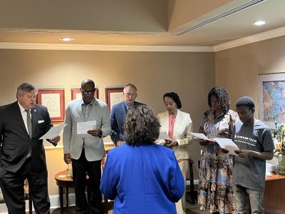 Board members' swearing-in.