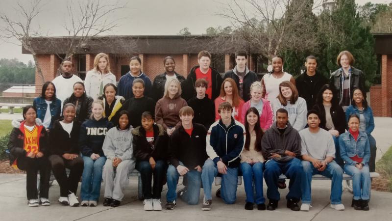 group of students smiling