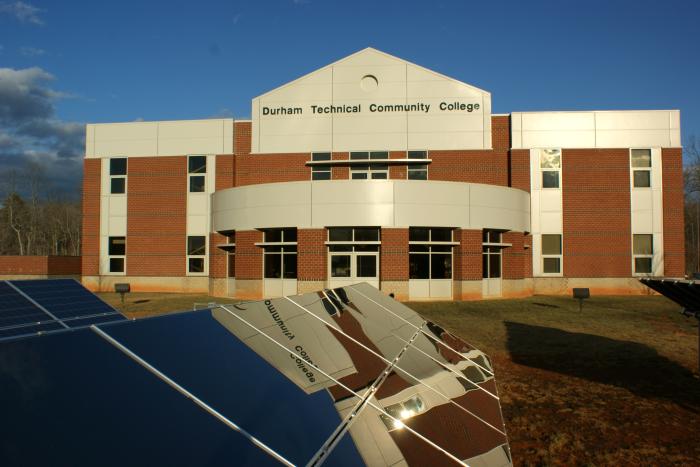 front of orange county campus building