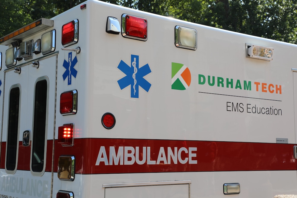 Durham Tech EMS Education ambulance