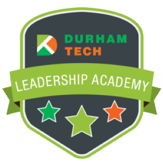 Leadership Academy badge with 3 stars on it signifying level 3