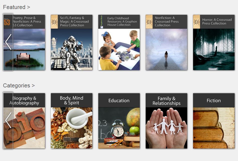 NC LIVE Homegrown ebook collection interface image
