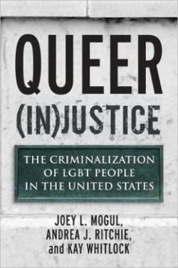 Title says "Queer (In)Justice" against a gray background.