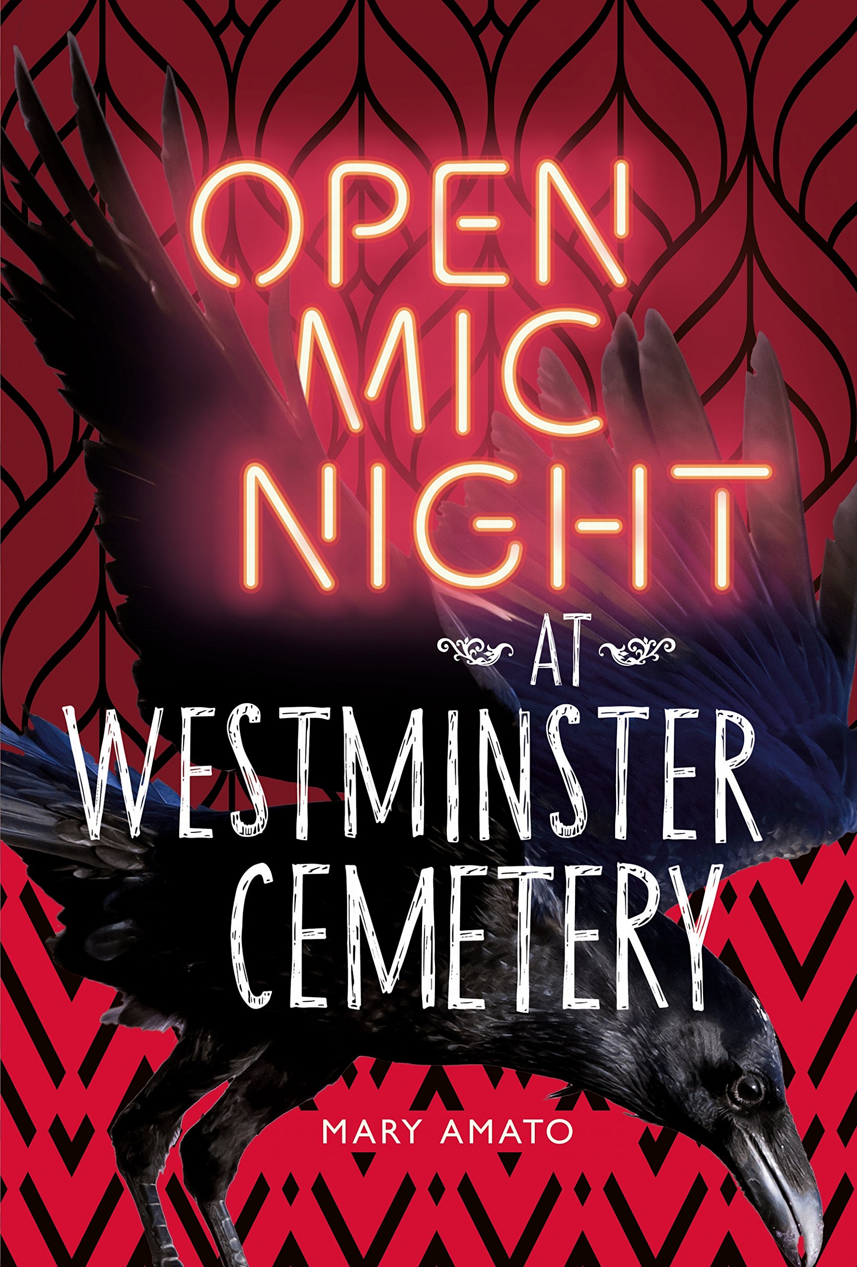 open mic night at westminster cemetary by mary amato book cover