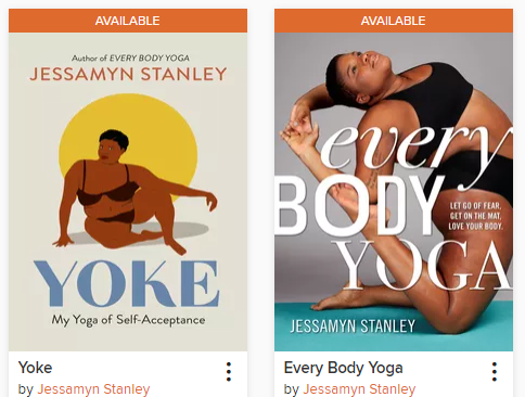 Book Covers of Yoke and Every Body Yoga, both by Jessamyn Stanley.
