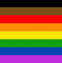 Philadelphia Pride flag with 8 stripes