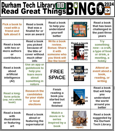 Black History Month Read Great Things 2024 BINGO