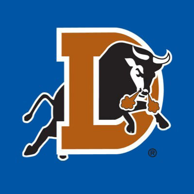 Durham Bulls logo includes a snorting bull jumping through a large D.