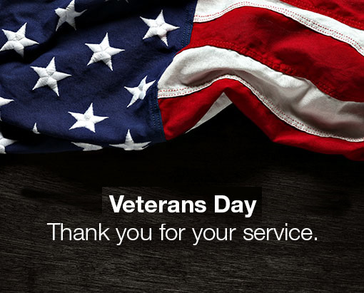 Veterans Day. Thank you for your service.