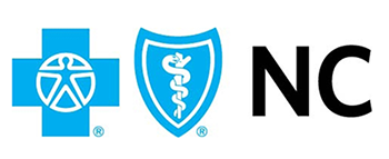 Blue Cross Blue Shield NC light blue and white logo