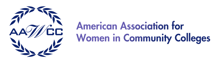 American Association for Women in Community Colleges logo with AAWC surrounded by laurel leaves