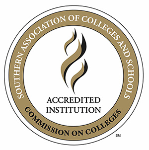 SACSCOC stamp signifying the college is an accredited institution