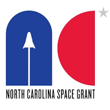 North Carolina Space Grant red, white, and blue logo with NC in styllized text