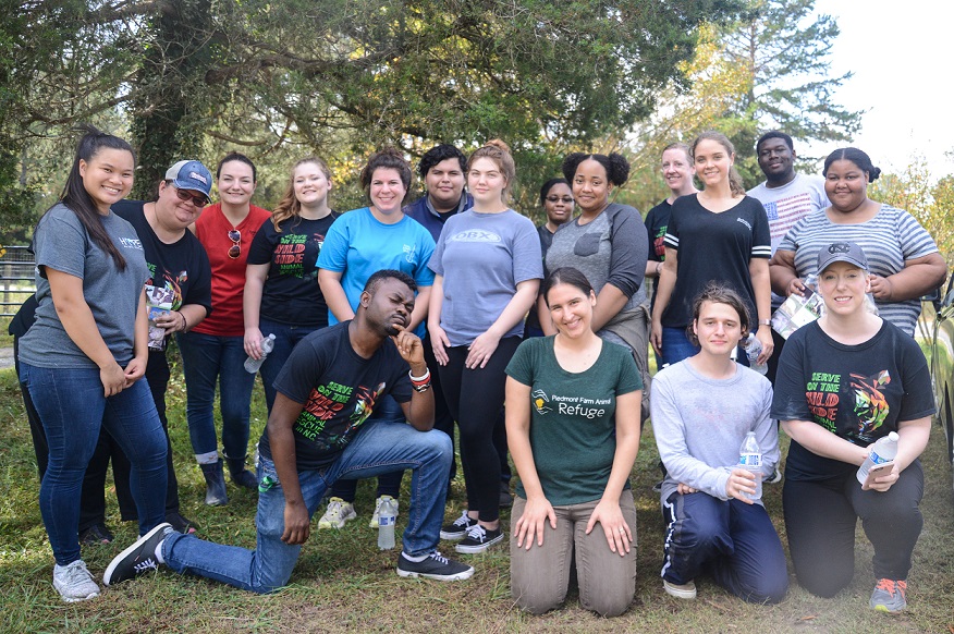 group photo of students outside at piedmont refuge