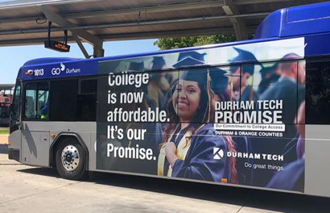 2021 bus ad College is now affordable. It's our Promise