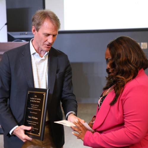 Plaques were presented to each recipient