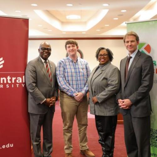 Durham Tech and N.C. Central signed a new partnership agreement on Tuesday, Nov. 28, 2023.