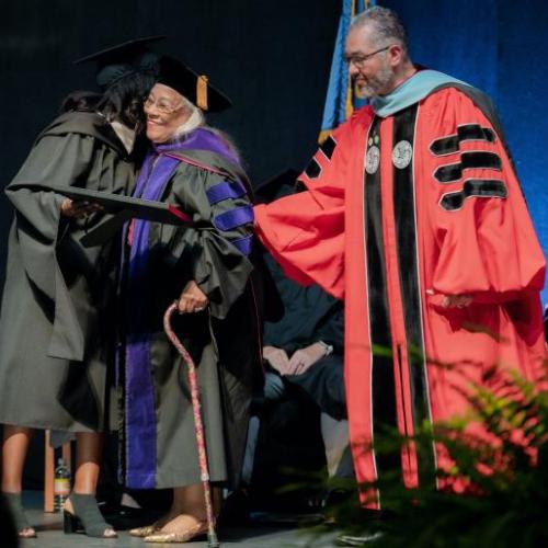 Wanda Garrett receives her honorary degree
