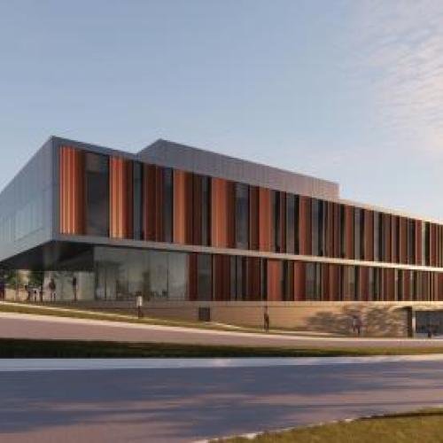 A rendering of the new Health Sciences building, which the College broke ground on Tuesday, Oct. 28.