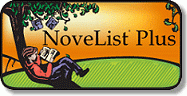 image of a girl reading under a tree with the text "NoveList Plus"