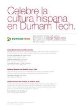 Screenshot of events noted on Durham Tech's website