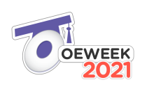 Open Education Week 2021, showing an O with a graduation cap