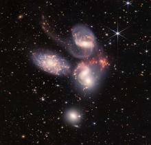 Stephen's Quintet image from Webb, NASA 2022