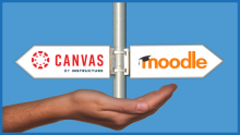 Choosing a direction between Canvas and Moodle